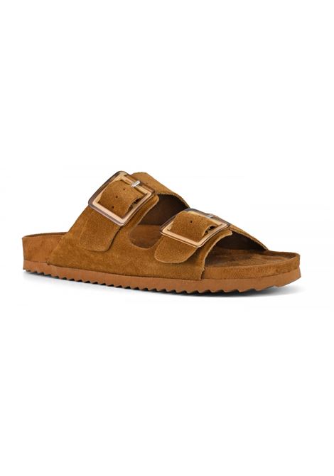 Sandalo monocolore pelle scamosciata COLORS OF CALIFORNIA | HC.BIO56TAN